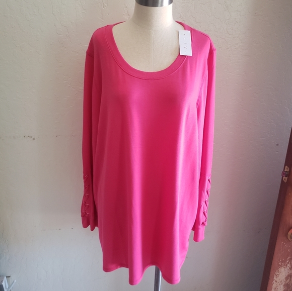 18/20 Lane Bryant Livi- Active Tunic'hot pink NWT - Picture 1 of 9